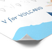 Buchstabe V Übungsposter für Kinder Poster (Ecke)