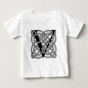 Buchstabe V Vintage Knotentonografie Baby T-shirt