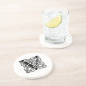 Buchstabe V Vintage Knotentonografie Getränkeuntersetzer (Seite)