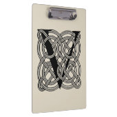 Buchstabe V Vintage Knotentonografie Klemmbrett (Rechts)