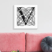 Buchstabe V Vintage Knotentonografie Leinwanddruck (Insitu (Wohnzimmer))