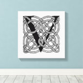 Buchstabe V Vintage Knotentonografie Leinwanddruck (Insitu (Holzboden))