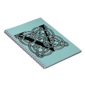 Buchstabe V Vintage Knotentonografie Notizblock (Rechte Seite)