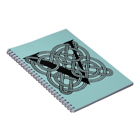 Buchstabe V Vintage Knotentonografie Notizblock (Rechte Seite)