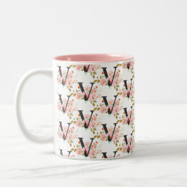 Buchstabe V Zweifarbige Tasse