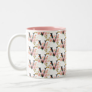 Buchstabe V Zweifarbige Tasse