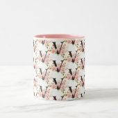 Buchstabe V Zweifarbige Tasse (Mittel)