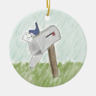 Buchstabe von einer Drossel-Verzierung Keramik Ornament