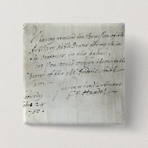 Buchstabe von George Frederick Handel Button