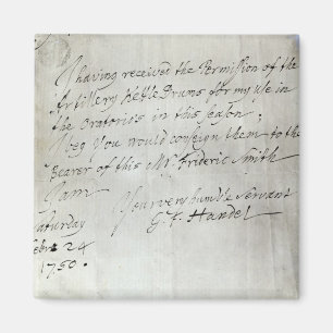 Buchstabe von George Frederick Handel Magnet