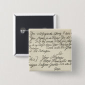 Buchstabe von George III zu seinem Großvater Button (Vorne & Hinten)