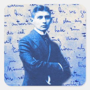 Buchstabe von Kafka Quadratischer Aufkleber
