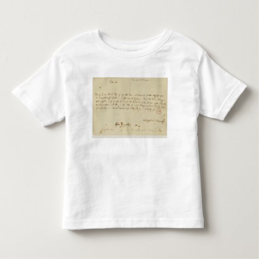 Buchstabe von Mozart zu einem Freimaurer, im Kleinkind T-shirt (Vorderseite)