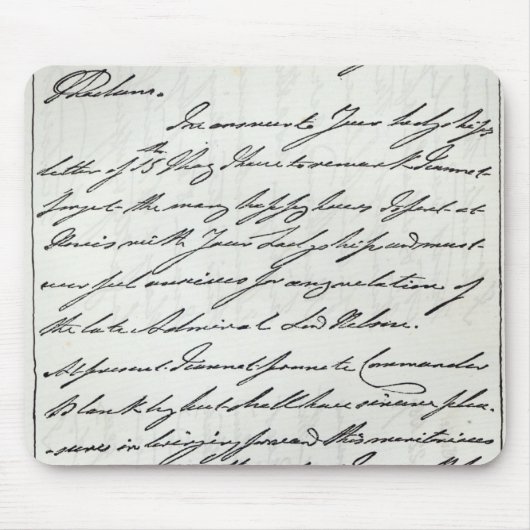 Buchstabe von William IV zu Dame Nelson Mousepad (Vorne)