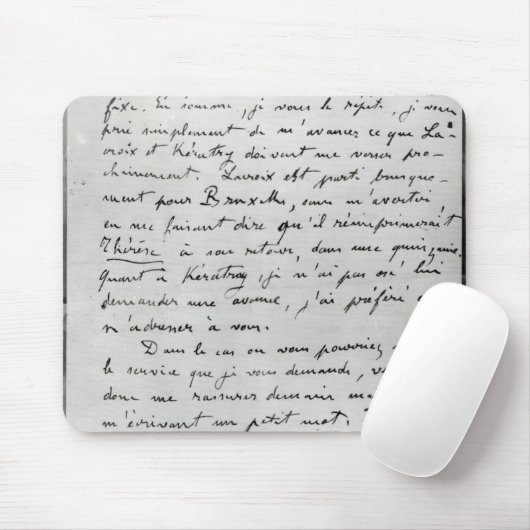 Buchstabe von Zola zu Edouard Manet 1868 Mousepad (Mit Mouse)