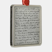 Buchstabe von Zola zu Edouard Manet 1868 Silbernes Ornament (Rechts)