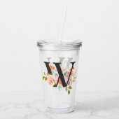 Buchstabe W Acryltrinkbecher (Rückseite)