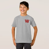 Buchstabe W - Anfangsname Alphabet Monogramm T-Shirt (Vorne ganz)