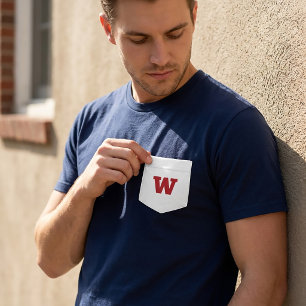 Buchstabe W - Anfangsname Alphabet Tasche Seite Li T-Shirt
