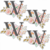 Buchstabe W Aufkleber (Vorderseite)