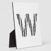 BUCHSTABE W BAR CODE Erstes Anfangsbuchstaben-Barc Fotoplatte (Seite)