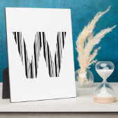BUCHSTABE W BAR CODE Erstes Anfangsbuchstaben-Barc Fotoplatte (Seite)