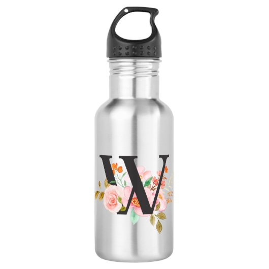 Buchstabe W Edelstahlflasche (Vorderseite)