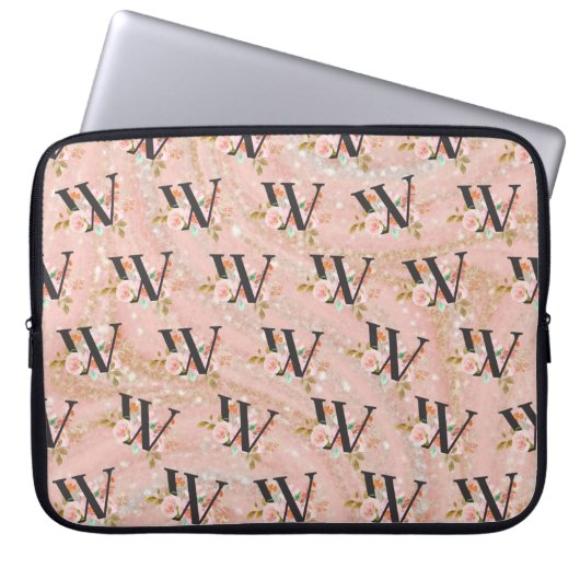 Buchstabe W Laptopschutzhülle (Vorderseite)