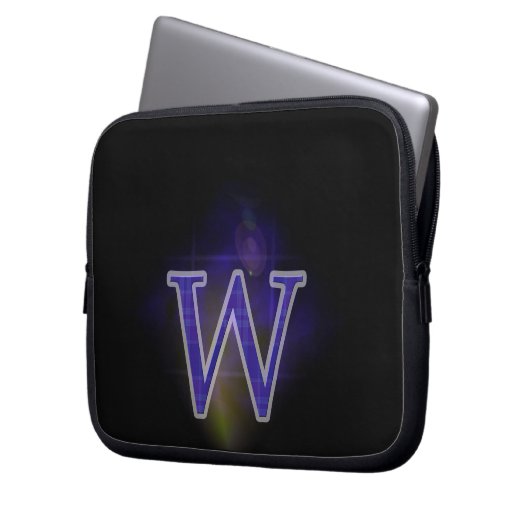 Buchstabe W Laptopschutzhülle (Vorderseite Links)
