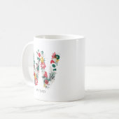 Buchstabe W | Monogramm-I-Tasse für den Blasenbrie Kaffeetasse (Vorderseite Links)