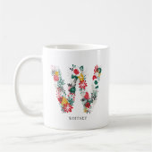 Buchstabe W | Monogramm-I-Tasse für den Blasenbrie Kaffeetasse (Links)