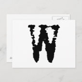 Buchstabe W Postkarte (Vorne/Hinten)