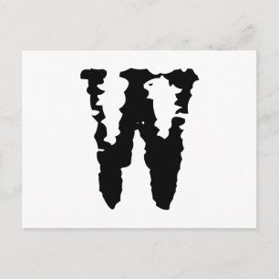 Buchstabe W Postkarte
