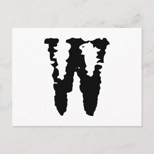 Buchstabe W Postkarte (Vorderseite)