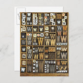 Buchstabe W Postkarte (Vorne/Hinten)