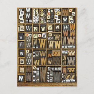 Buchstabe W Postkarte