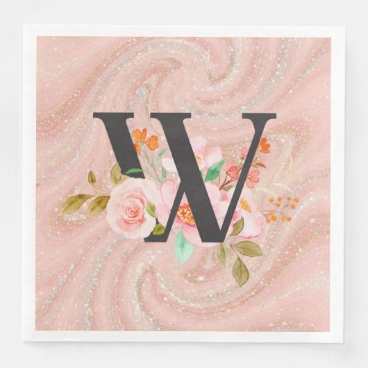 Buchstabe W Serviette (Vorderseite)