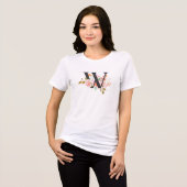 Buchstabe W Tri-Blend Shirt (Vorderseite voll)