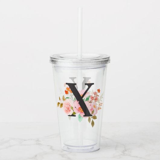 Buchstabe X Acryltrinkbecher (Vorderseite)