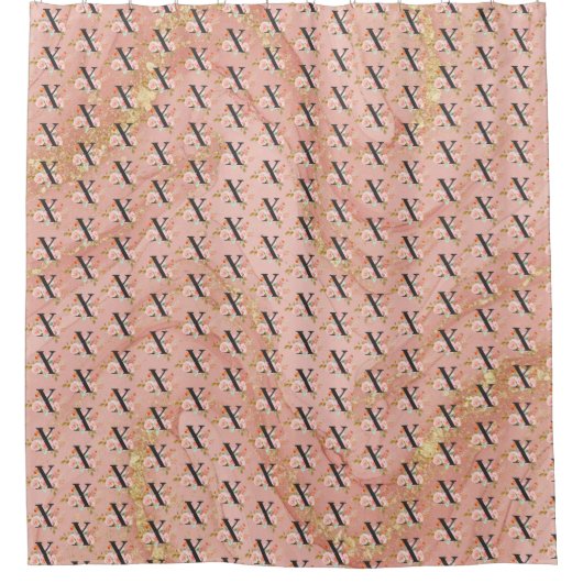 Buchstabe X Duschvorhang (Vorderseite)