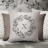 Buchstabe X Goldblatt-Monogramm Kissen
