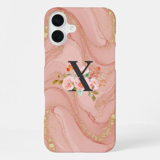 Buchstabe X iPhone Hülle (Rückseite)