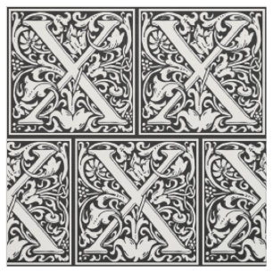 Buchstabe X Mittelalterliche Monogramm-Kunst Art N Stoff