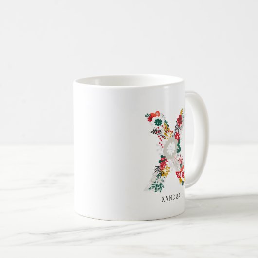 Buchstabe X | Monogramm-I-Tasse für den Blasenbrie Kaffeetasse (VorderseiteRechts)