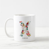 Buchstabe X | Monogramm-I-Tasse für den Blasenbrie Kaffeetasse (Links)