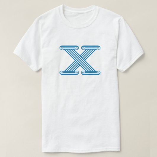 Buchstabe X Monogramm T-Shirt (Design vorne)