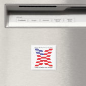 Buchstabe X Monogramm USA-Flagge Magnet (In Situ (Geschirrspüler))