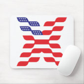 Buchstabe X Monogramm USA-Flagge Mousepad (Mit Mouse)