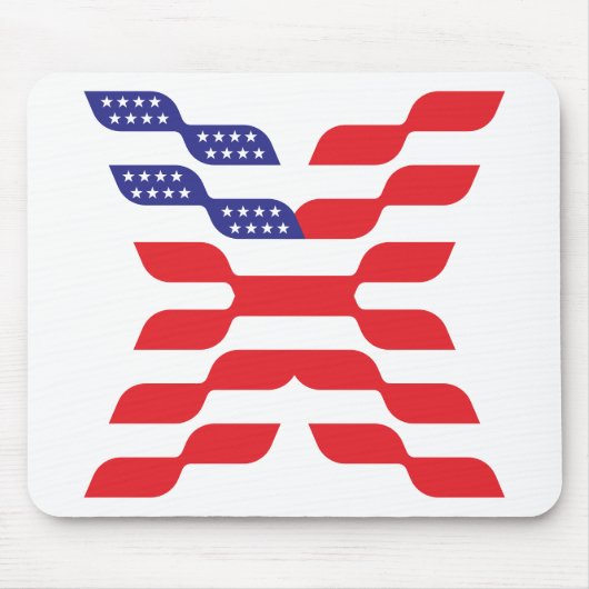 Buchstabe X Monogramm USA-Flagge Mousepad (Vorne)