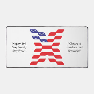 Buchstabe X Monogramm USA-Flagge Schreibtischunterlage